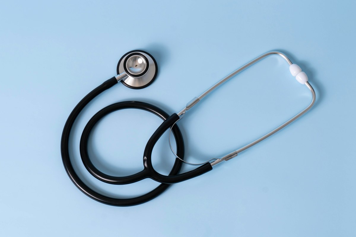 Stethoscope on medical reports